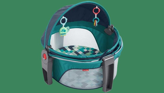 Travel Baby Bassinet On-the-Go Dome with Toys & Canopy