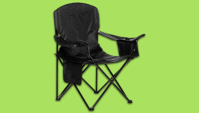 Folding Chair with Cooler, Cushion & Pockets